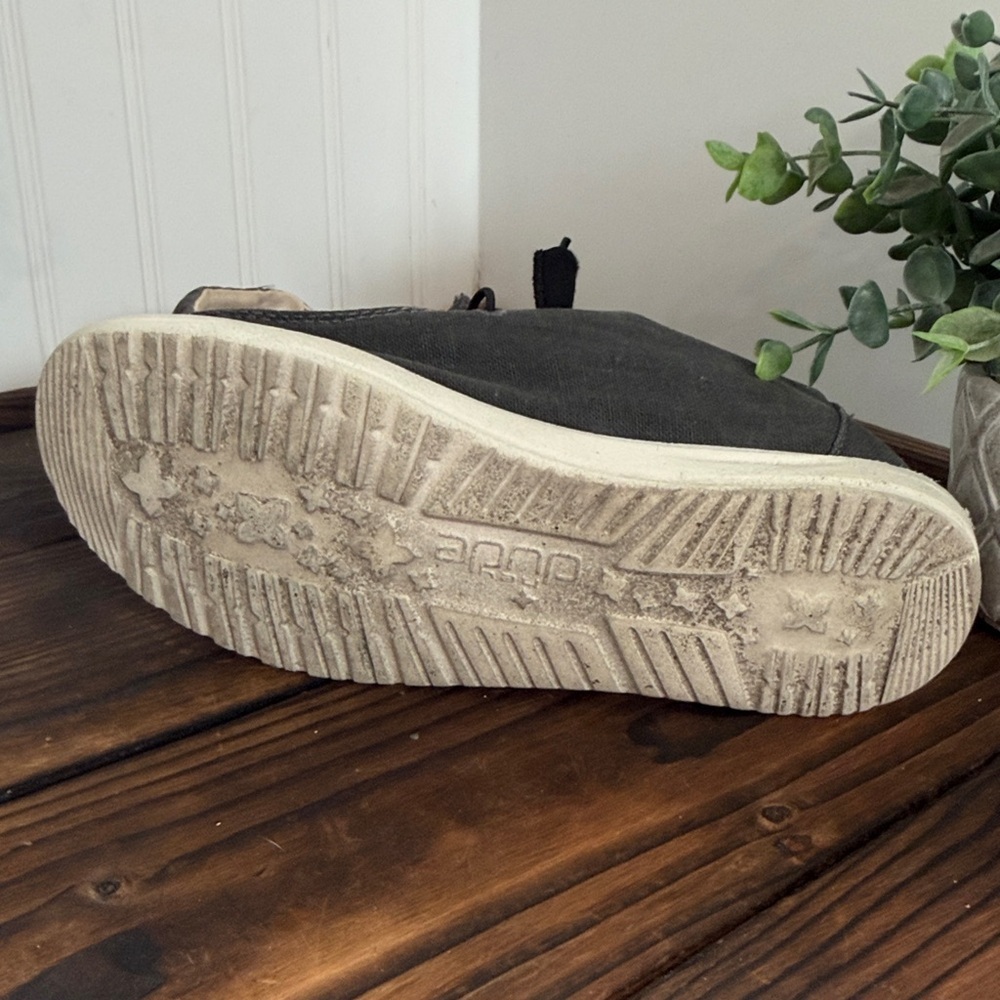Hey Dude Wendy Chambray Off Black Slip On Loafers - Picture 6 of 8